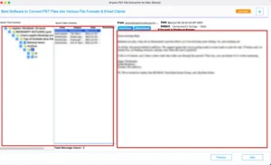 Browse through your mailbox folders & preview