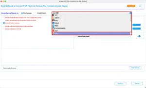Pick CSV as your output format