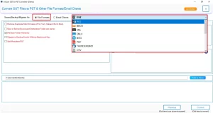 Choose PST from drop-down menu