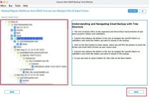 You have to select the folders or emails 