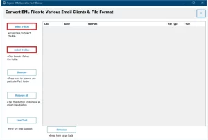 Select EML files