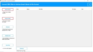 click on the Select file and browse the EML file
