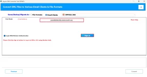 Log in with Office 365 credentials
