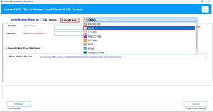 Click on Email Clients select Gmail
