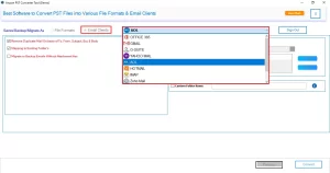 Select AOL from email clients