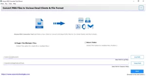 Start MSG to G Suite Migration software