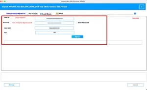 Provide your Zoho Mail credentials to connect the tool