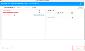 Click Convert in order to migrate MSG files to Zoho Mail