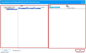 You can preview emails and attachments