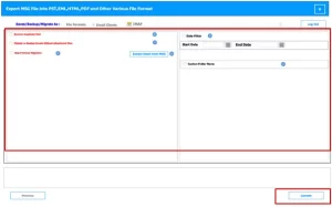 Apply filters as needed  Convert to migrate MSG files to AOL Mail