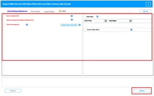 You can apply any required filters Convert for the import process