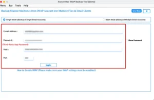 You have to enter the correct IMAP login credentials 