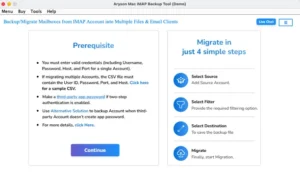 Open the MacGater IMAP Backup Tool on your Mac.