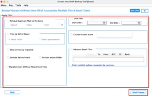 Apply filters such as Exclude Folders